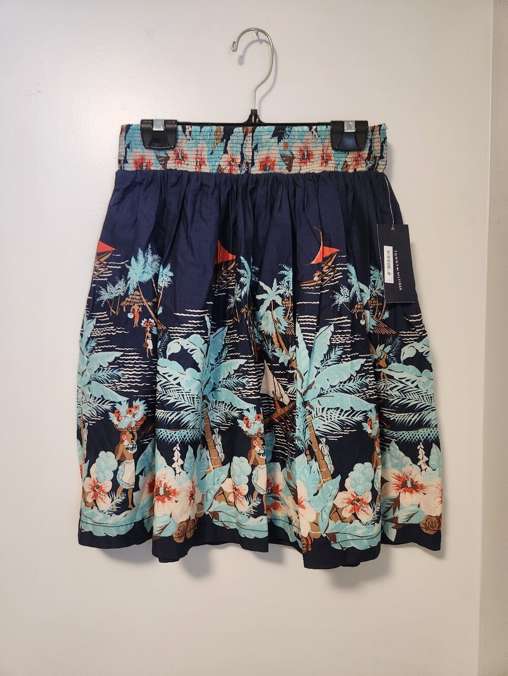 NWT Tommy Hilfiger Tropical Print Cotton Skirt